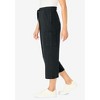 Woman Within Plus Size Petite Knit Cargo Capri - 4 of 4