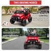 12V Kids Ride on Car with Remote Control, Electric Vehicle with LED Lights, Music, Bluetooth, MP3, 3 Speeds, Spring Suspension - 3 of 4