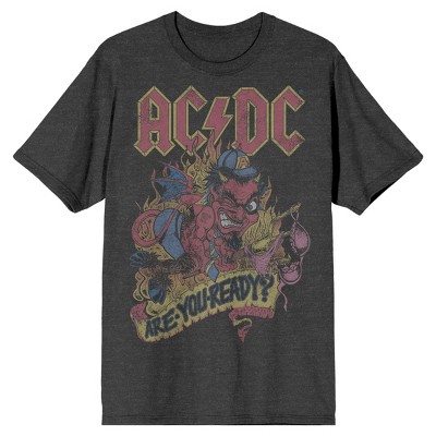 ACDC Are You Ready Men’s Charcoal Heather T-shirt