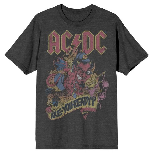 Acdc Are Men's Charcoal T-shirt-3xl Target