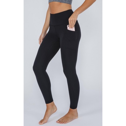 Yogalicious Nude Tech High Waist Side Pocket 7/8 Ankle Legging - Black -  Large : Target