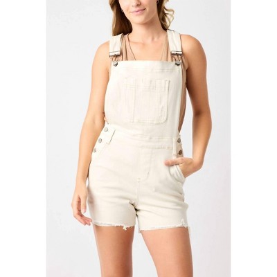 Women's High Rise Gart Dyed Cutoff Shortalls - Judy Blue