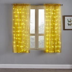 BrylaneHome Pre-Lit Rod Pocket Curtain Panel - 1 of 1