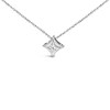 10K Gold 1/10 Ct Bezel Solitaire Princess Diamond Kite Shape Pendent Necklace - 3 of 4