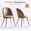 Homy Casa Upholstered High Back Dining Chairs with Walnut Legs, Set of 2 - 3 of 4