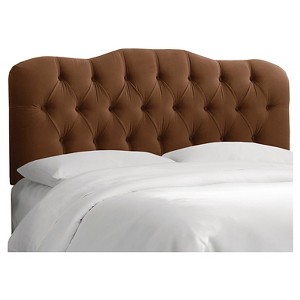Seville Microsuede Headboard - Premier Chocolate - King - Skyline Furniture , Premier Brown