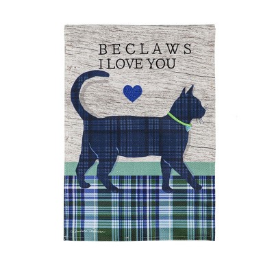Evergreen Beclaws I Love You Garden Burlap Flag 12.5 x 18 Inches Indoor Outdoor Decor