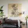 Nadja Sunflower Line Sami Wood Wall Mural - society6 - 2 of 2