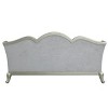 85" Qunsia Sofas Light Gray Linen and Champagne Finish - Acme Furniture: Elegant Nailhead Trim, No Assembly Required - image 3 of 4