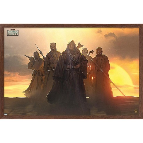 Trends International Star Wars: The Book Of Boba Fett - Chapter 2 Concept Art  Framed Wall Poster Prints Mahogany Framed Version 22.375 X 34 : Target