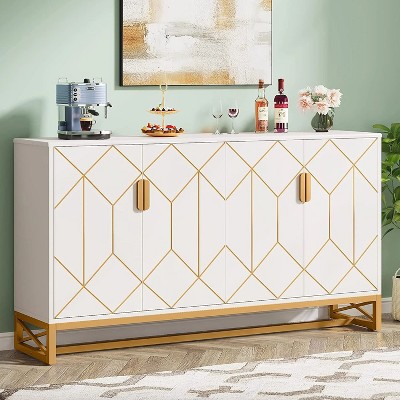 Hommoo 59" Modern Sideboard Buffet Kitchen Storage Cabinet with Doors