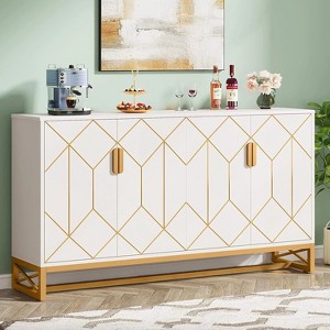 Hommoo 59" Modern Sideboard Buffet Kitchen Storage Cabinet with Doors - 1 of 4