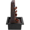 SereneLife Decorative Tabletop LED Water Fountain - SLTWF83LED, Soothing Indoor/Outdoor Waterfall, Black - 2 of 4