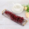 Unique Bargains Plastic Modern Rectangular Serving Trays with Golden Handle - 4 of 4
