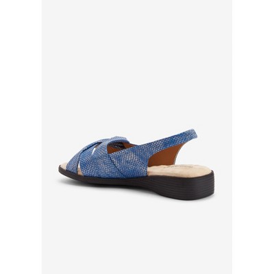 Comfortview Women's  Wide Widths Available  The Stassi Footbed Sandal 7 W Carnation Watercolor