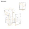 CAVINAS Ergonomics Accent Chair with Reclined Seat,Set of 1/2,Luxury Armchair with L-Shaped Armrest,Minimalist Lounge Chair for Living Room - 3 of 4