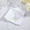 Saro Lifestyle Delicate Floral Embroidery Handkerchief - image 3 of 3