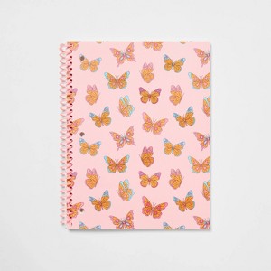 Notebook 100ct Butterfly poly cover with glitter - up&up™ - 1 of 4