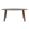 HOMES: Inside + Out 7pc Sandy Cove Mid-Century Modern Oval Dining Room Set Walnut - 4 of 4