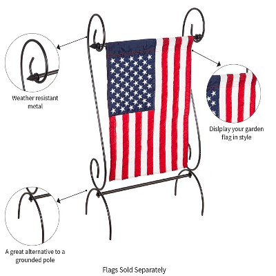 Evergreen Scroll Garden Flag Stand - Thumbnail 4