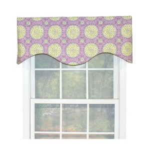 RLF Home Canne Cornice 100% Cotton with Fully Lined 3" Rod Pocket Valnance for Windows 50" x 17" Heather - 1 of 4