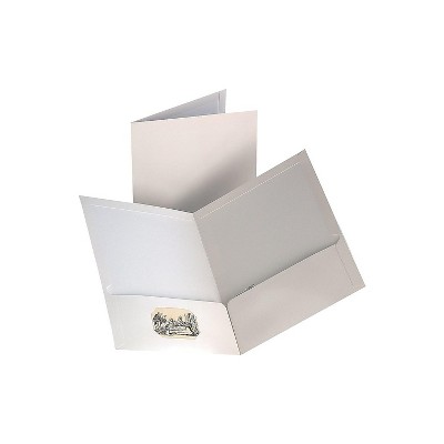Staples 2-Pocket Laminated Folders White 10/Pack (13375-CC) 