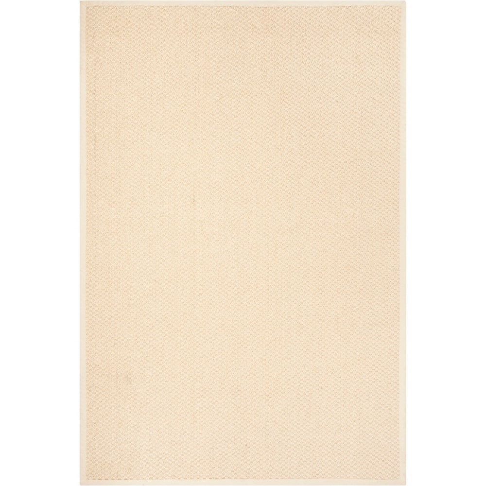 6'x9' Solid Loomed Area Rug Cream/Light Gray - Safavieh