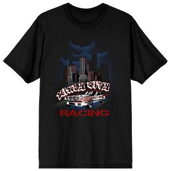 Men's Checkered Flag Short Sleeve Crew Neck Graphic T-Shirt
