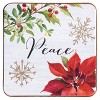 C&F Home Poinsettia Christmas Coaster S/4 - 2 of 4