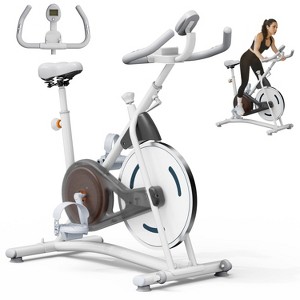 Sevobal Treadmills Home Exercise Bikes, Adjustable Professional Exercise Bikes, Indoor Workout Fitness Bike for Gym, White, 42"*41.6"*21.6" - 1 of 4