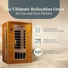Dynamic Saunas Andora 2-Person Low EMF FAR Infrared Sauna with Red Light Therapy & Bluetooth Speakers | Personal Indoor Spa for Home & Gym – Made from - 2 of 4