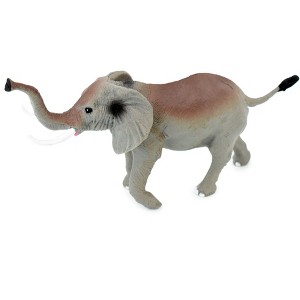 Elephant, Bull, Very Nice Plastic Design, African Animal Figure, Educational, Figure, , Model, Figurine, Replica, Toy, Gift,  7 Inches.   CWG87 B237 - 1 of 4