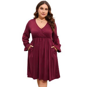 Plus Size Maxi Dress Midi Fall Winter Dresses for Curvy Women - 1 of 1