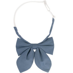 Elerevyo Women's Sparkle Shiny Solid Color Adjustable Neck Pre-Tied Bow Ties - 1 of 4