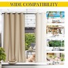NICETOWN Weatherproof Outdoor Curtains, 2 Panels, Windproof Waterproof Privacy Drapes with Rope - 4 of 4
