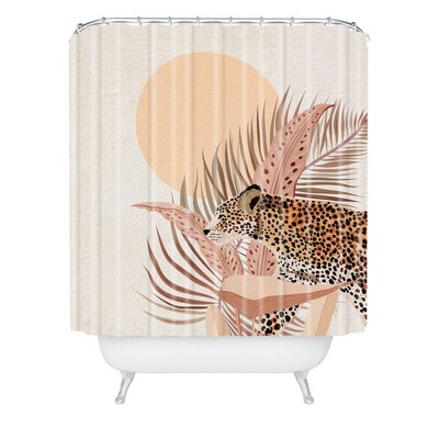 Iveta Abolina Raffi Sun Shower Curtain White - Deny Designs