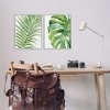 Stupell Industries Minimal Tropical Green Palms 2pc Framed Giclee Art Set - 2 of 4