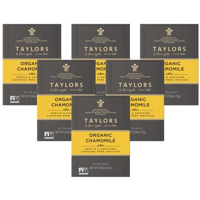 Taylors Of Harrogate Organic Chamomile Caffeine-Free Infusion Tea  - Case of 6/50 ct
