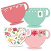 Big Dot of Happiness Floral Let's Par-Tea - Tea Cup Decorations DIY Garden Tea Party Essentials - Set of 20 - 2 of 4