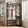 Hall Tree with Storage Bench, Freestanding Coat Rack & Shoe Storage, 5-in-1 Entryway Organizer with 12 Hooks - 2 of 4