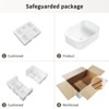 Hrinhom 15.8" W Rectangle Bathroom Sink Above Counter,Modern Stone Resin Vessel Sink Without Faucet - 2 of 4