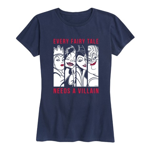 Women's - Disney - Evil Queen Cruella Maleficent Ursula Every Fairy Tale Needs A Villain Short Sleeve Graphic T-Shirt - image 1 of 4