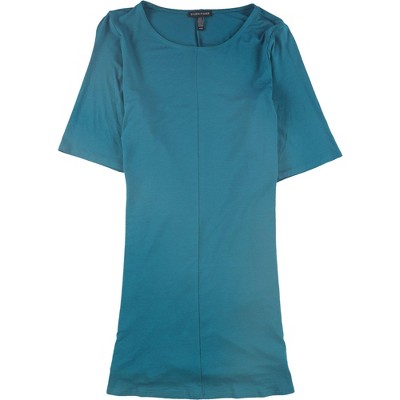 Eileen Fisher Womens Jersey Elbow Sleeve Tunic Blouse