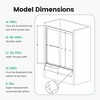 Semi-Frameless Double Sliding Tub Door, Bypass Bathtub Shower, (6mm) Thick SGCC Tempered Glass Door, Matte Black - 3 of 4