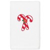2pk Candy Canes Holiday Hand Towel Set White - Linum Home Textiles - 3 of 3