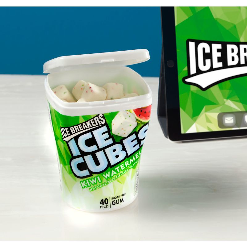 Ice Breakers Kiwi Watermelon Ice Cubes Gum - 3.24oz, 5 of 7
