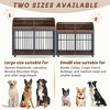 PexFix 44" Heavy Duty Dog Crate for Large Medium Dog with Lockable Wheels Wooden Dog Crate Dog Kennel End Table Crate with Double layer storage Brown - 4 of 4