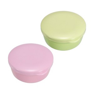 Unique Bargains Travel Round Portable Soap Holders with Leakproof Lid 2 Pcs - 1 of 4