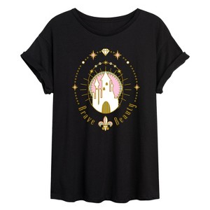 Women's - Disney Princess - Brave Beauty Oversized Graphic T-Shirt - 1 of 4