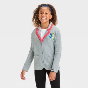 Girls' Astrid School Blazer - Charcoal Gray - 1 of 4